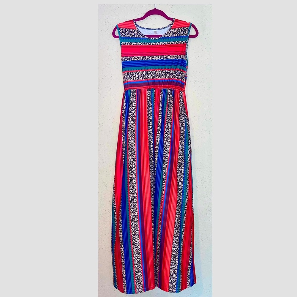 Leopard and Serape Maxi with Pockets
